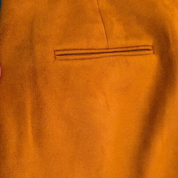 Ann Taylor Faux Suede Wide Leg Cropped Pants - Picture 3 of 7